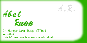 abel rupp business card